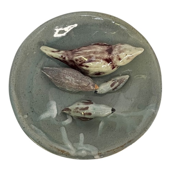 Other - Ceramic Bird‎ Dish Trinket Dish Stoneware Signed by Artist